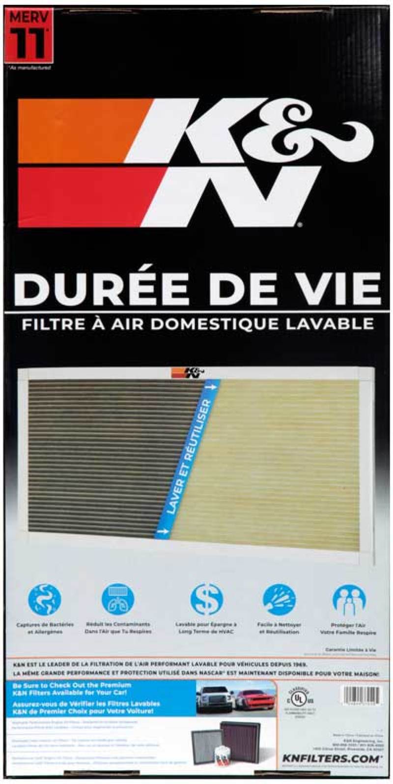 K&N HVAC Filter - 12 x 24 x 1 thumbnail 4