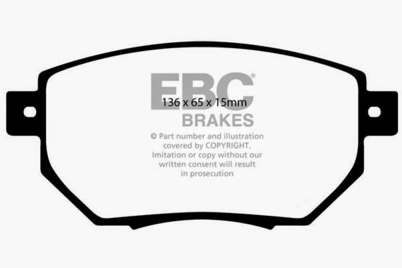 EBC 03-05 Infiniti FX35 3.5 Yellowstuff Front Brake Pads thumbnail 4