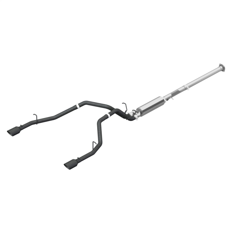 MBRP 2019 Ram 1500 5.7L (CrewCab/Quad Cab ONLY) 2.5in CB Dual Split Rear w/4.5in Tip - Blk Coated thumbnail 2