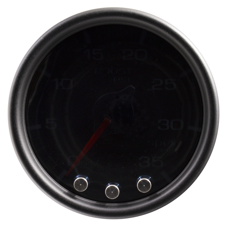 Autometer Spek-Pro Gauge Boost 2 1/16in 35psi Stepper Motor W/Peak & Warn Blacksmoke//Black thumbnail 6