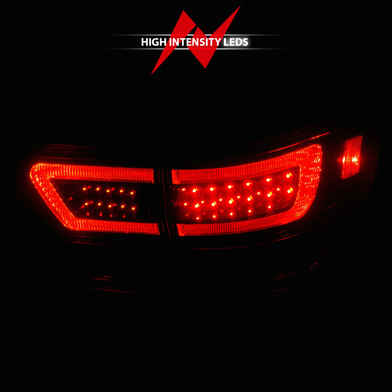 ANZO 11-13 Jeep Grand Cherokee LED Taillights w/ Lightbar Black Housing/Clear Lens 4pcs thumbnail 9