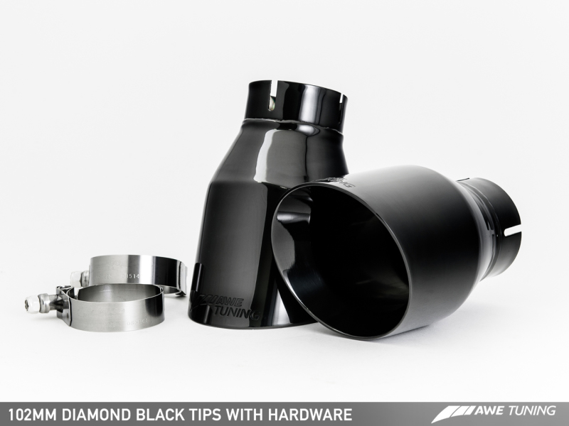 AWE Tuning Audi C7.5 A7 3.0T Touring Edition Exhaust - Quad Outlet Diamond Black Tips thumbnail 6