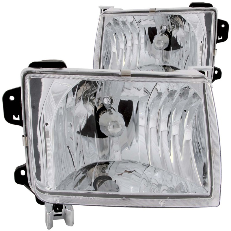 ANZO 1998-2000 Nissan Frontier Crystal Headlights Chrome thumbnail 3