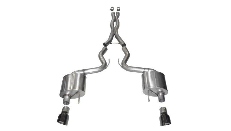 Corsa 2015-2017 Ford Mustang GT Fastback 5.0 3in Xtreme Cat Back Exhaust w/ Dual Black 4.5in Tips thumbnail 4