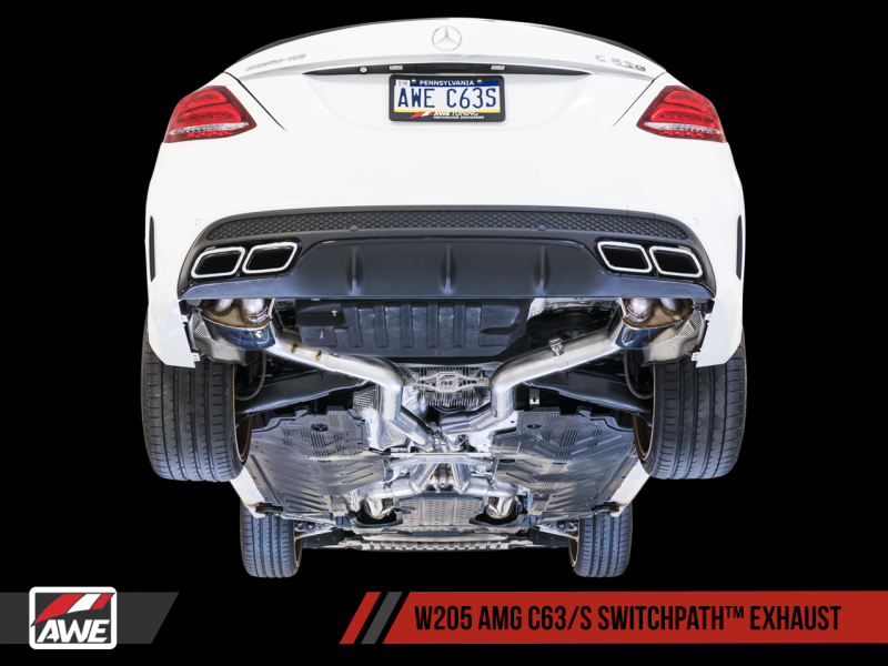 AWE Tuning Mercedes-Benz W205 AMG C63/S Sedan SwitchPath Exhaust System - for Non-DPE Cars thumbnail 6