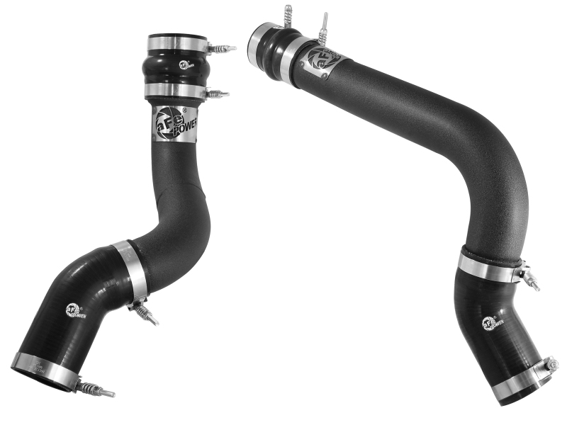 BladeRunner 3 IN Aluminum Hot and Cold Charge Pipe Kit Black