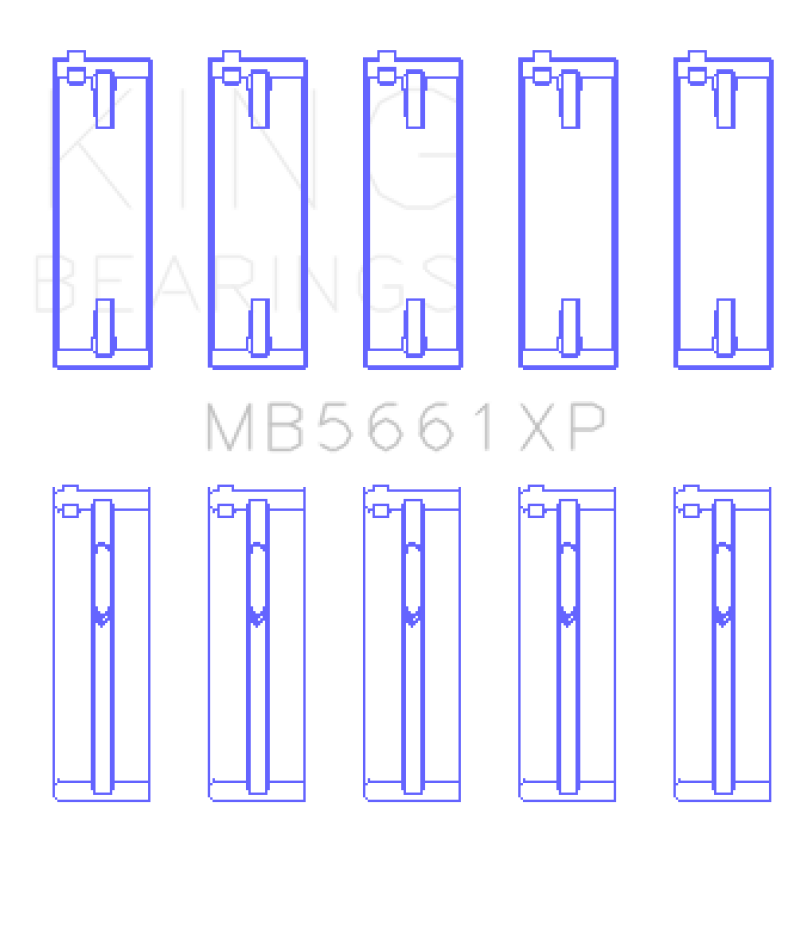 King Engine Bearings Audi/VW ADZ/ AWT/ APK/ BHP/ BPY/ AKS (Size 0.26) Main Bearing Set thumbnail 2