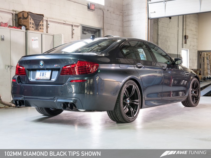 AWE Tuning BMW F10 M5 Touring Edition Axle-Back Exhaust Diamond Black Tips thumbnail 6