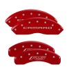MGP 4 Caliper Covers Engraved Front Gen 5/Camaro Engraved Rear Gen 5/RS Red finish silver ch thumbnail 5