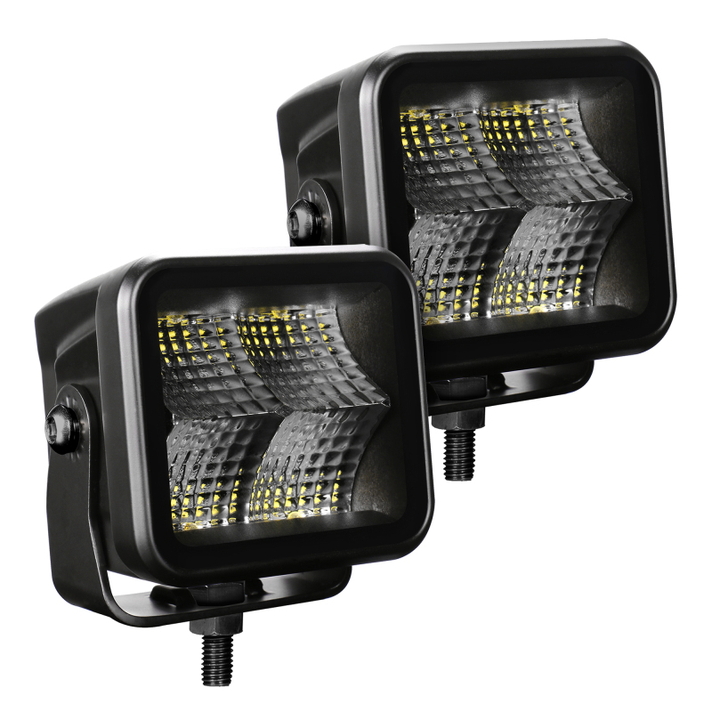 Go Rhino Xplor Blackout Series Cube LED Flood Light Kit (Surface/Threaded Stud Mnt) 3x3 - Blk (Pair) thumbnail 6