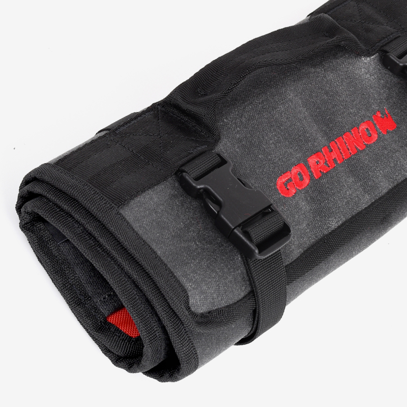 Go Rhino XVenture Gear Tool Roll - Small (4x4in. Closed) 12oz Waxed Canvas - Black thumbnail 4