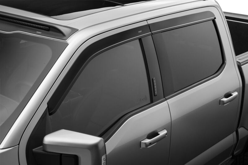 Low Profile Ventvisor Deflector; Smoke; Outside Mount; 4 pc.