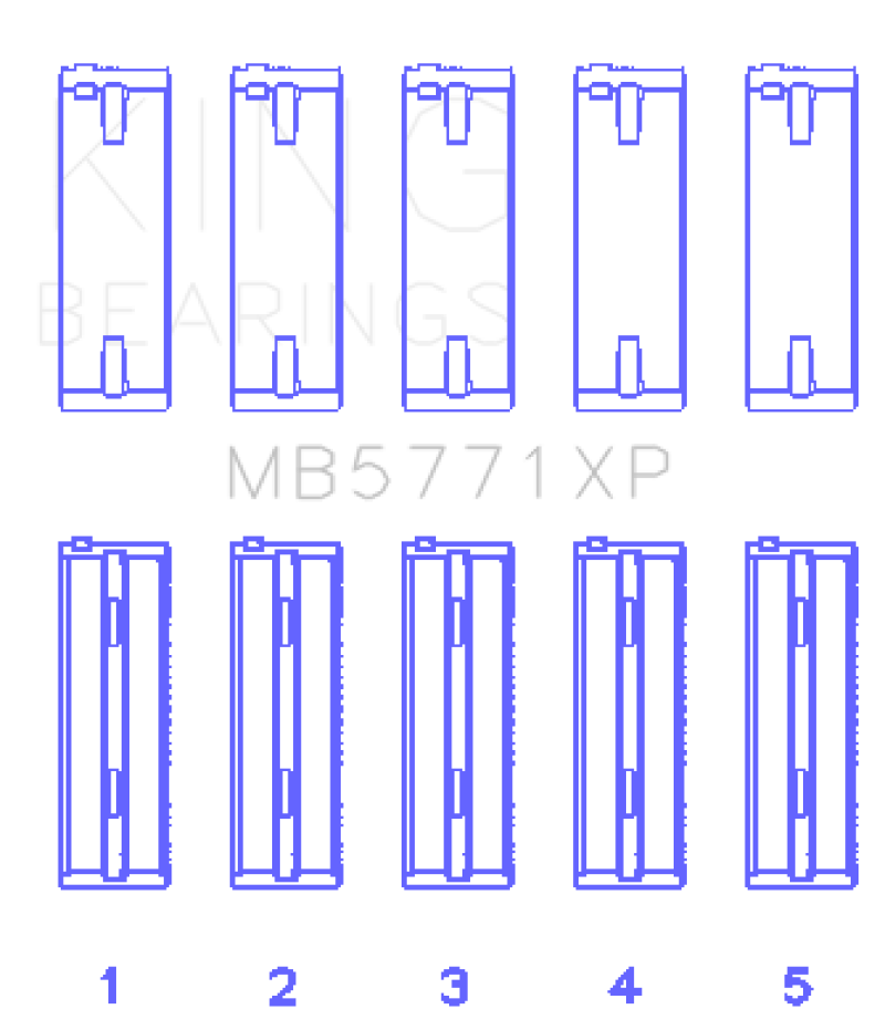 King Engine Bearings Hyundai G4KF Crankshaft Main Bearing Set thumbnail 2
