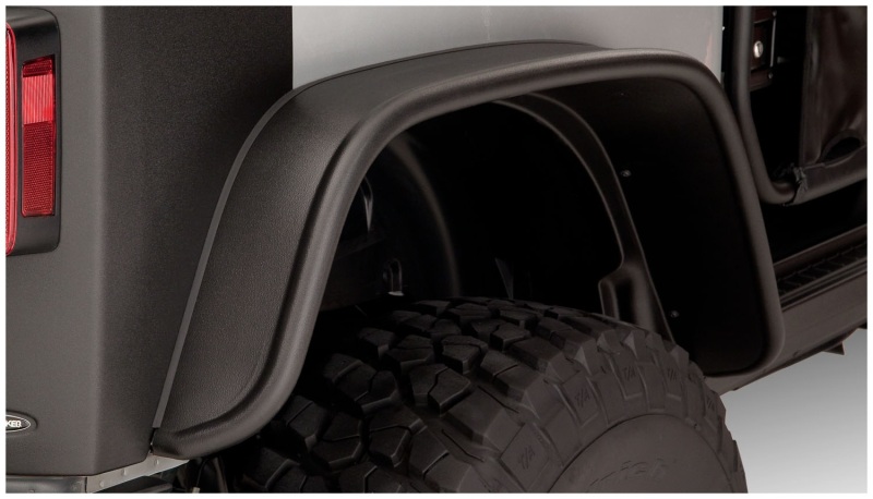 07-18 Jeep Wrangler Flat Style Flares 2pc Fits 2-Door Sport Utility Only - Black - Image 3