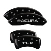 MGP 4 Caliper Covers Engraved Front Acura Engraved Rear TLX Black finish silver ch thumbnail 8