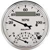 AutoMeter Gauge Tach/Speedo 3-3/8in. 120MPH & 8K RPM Elec. Program. Old Tyme Wht thumbnail 6