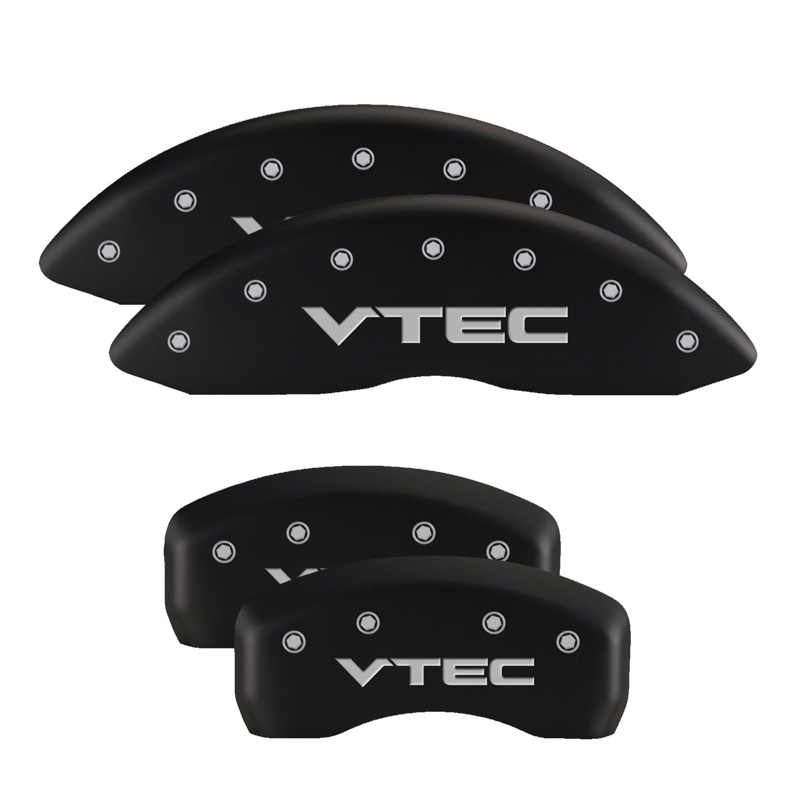 MGP 4 Caliper Covers Engraved Front & Rear Honda Black finish silver ch thumbnail 6