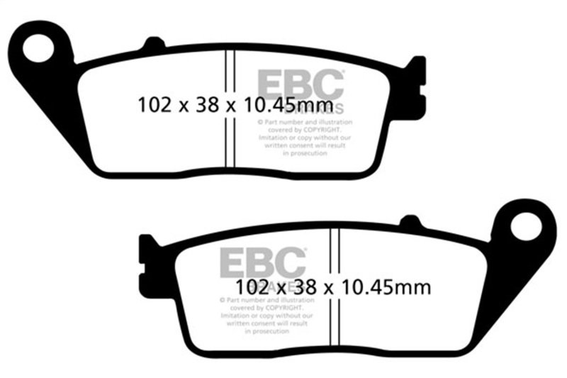EBC 04-14 KYMCO Street XCiting 500 All Models All Models Rear Left FA-SFA-TT-X Brake Pads