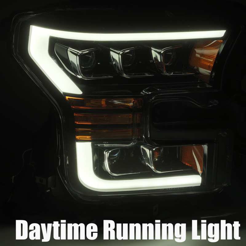 AlphaRex 17-20 Ford Raptor NOVA LED Proj Headlights Plank Style Matte Black w/Activ Light/Seq Signal thumbnail 6
