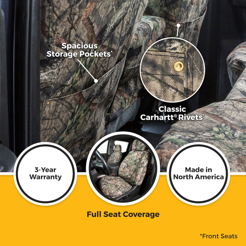 Covercraft 2026 Jeep Wrangler 2-Door (MT) Carhartt Camo SeatSaver Custom Front Row Seat Covers