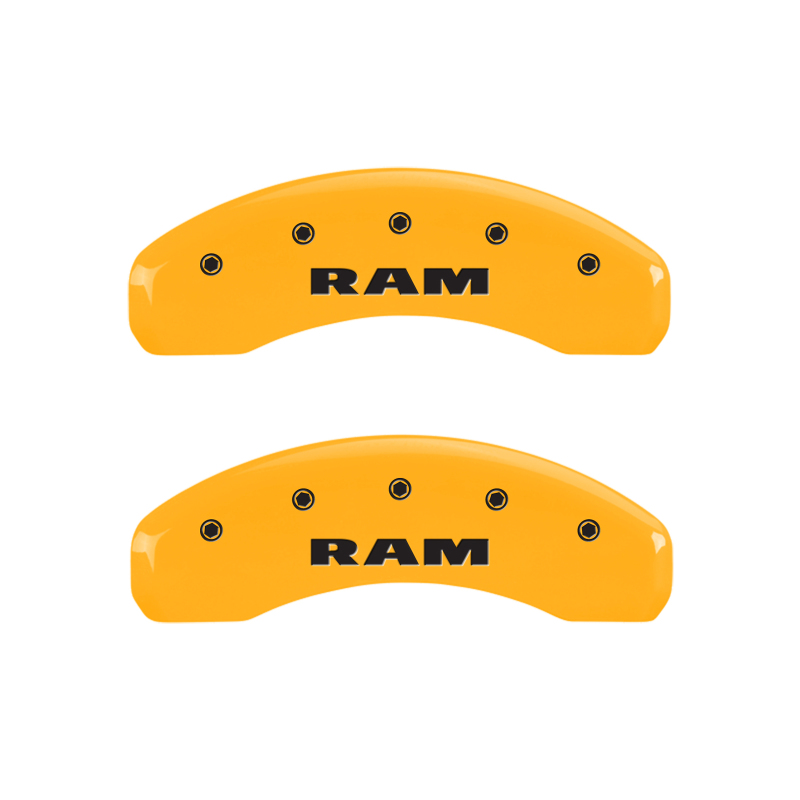MGP 4 Caliper Covers Engraved Front & Rear Ram Yellow Finish Black Char 2006 Dodge Durango thumbnail 9