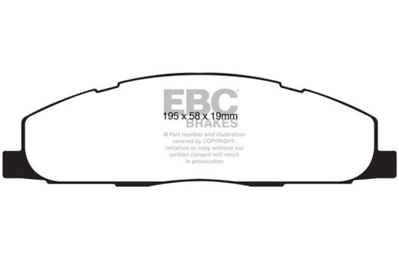 EBC 09-11 Dodge Ram 2500 Pick-up 5.7 2WD/4WD Yellowstuff Rear Brake Pads thumbnail 7