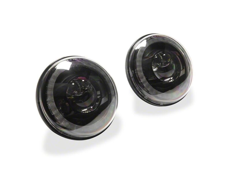 Raxiom 07-18 Jeep Wrangler JK 7-Inch V2 Dragon Eye LED Headlights- Black Housing- Clear Lens thumbnail 2