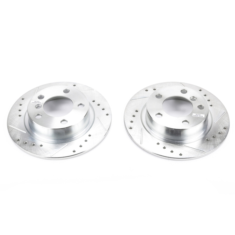 Power Stop 11-16 Mini Cooper Countryman Rear Evolution Drilled & Slotted Rotors - Pair thumbnail 2