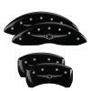 MGP 4 Caliper Covers Engraved Front & Rear Style 1/Chrysler Wing Black finish silver ch thumbnail 8
