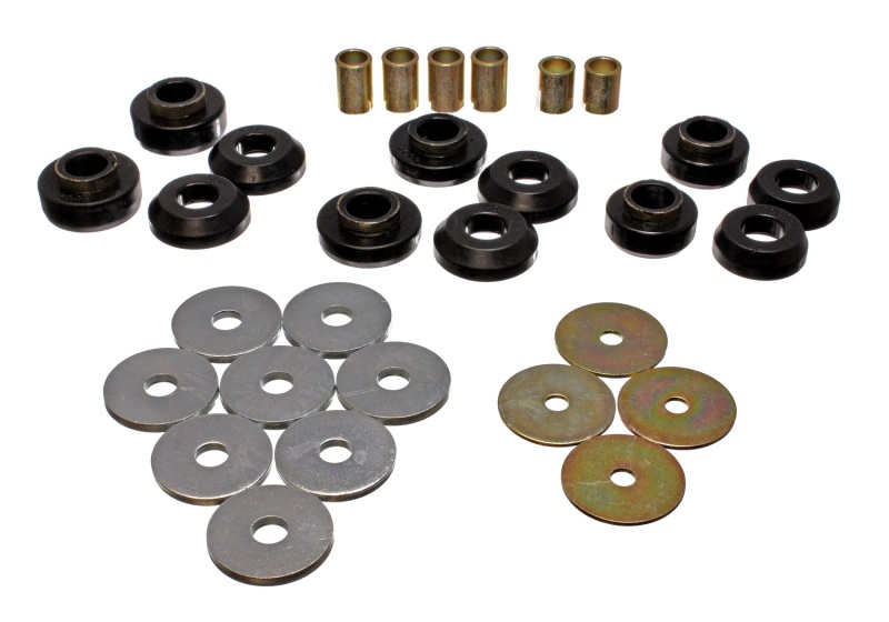 Energy Suspension 75-79 Chevrolet Nova / Chevy II Black Body Mount Set thumbnail 3