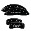 MGP 4 Caliper Covers Engraved Front Pontiac Engraved Rear GXP Black finish silver ch thumbnail 8