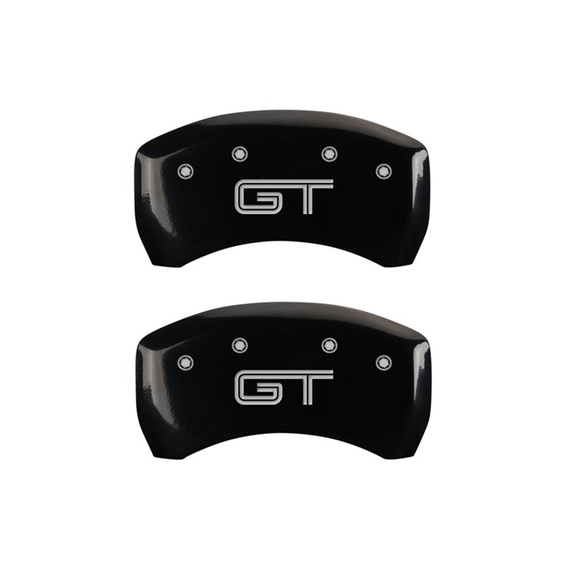 MGP Rear set 2 Caliper Covers Engraved Rear S197/GT Black finish silver ch thumbnail 3
