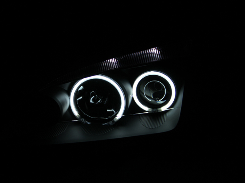 ANZO 2005-2007 Ford Focus Projector Headlights w/ Halo Black thumbnail 7