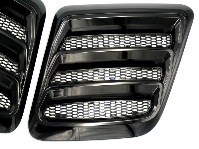 Roush 2018-2023 Mustang Hood Heat Extractors - Gloss Black thumbnail 4