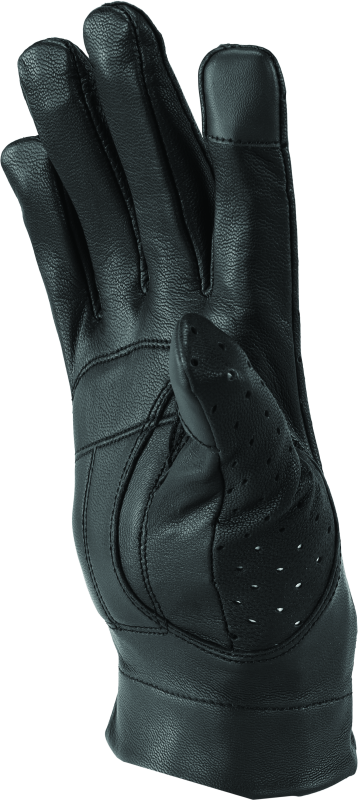 Kuryakyn Leather By River Road Tucson Leather Perforated Gloves Black Womens - Small thumbnail 5