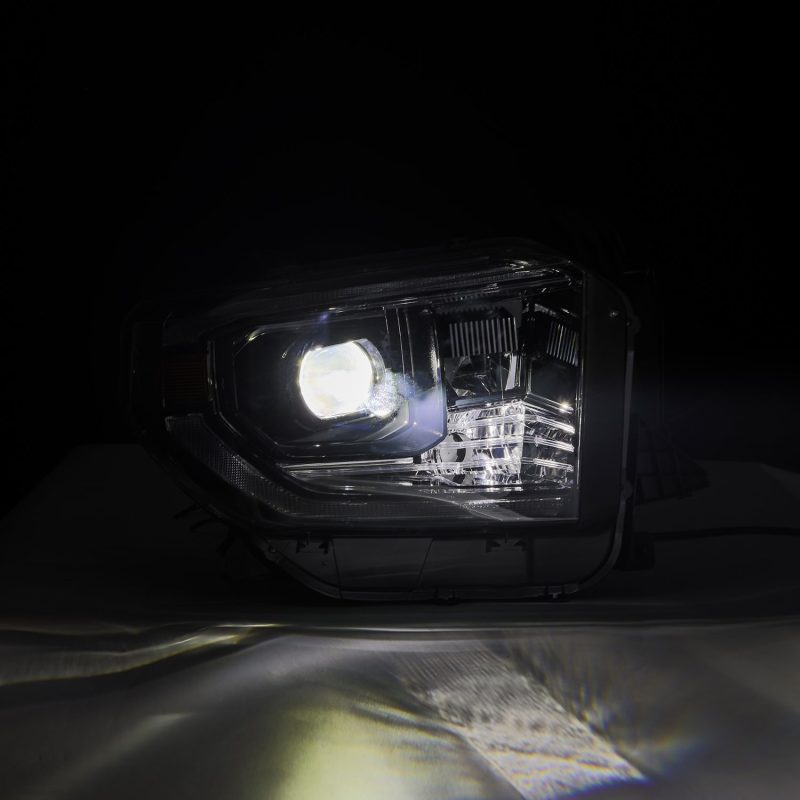 AlphaRex 14-21 Toyota Tundra LUXX-Series LED Proj Headlights Alpha-Blk w/Actv Light & Seq. Sig + DRL thumbnail 3