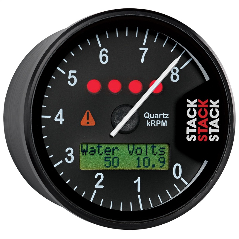Autometer Stack Display Tachometer 0-8K RPM - Black thumbnail 4