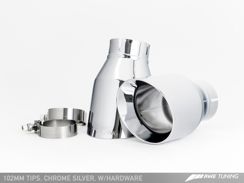 AWE Tuning BMW F10 M5 Touring Edition Axle-Back Exhaust Chrome Silver Tips thumbnail 5