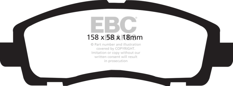 EBC 09-14 Acura TL 3.5 Yellowstuff Front Brake Pads thumbnail 4