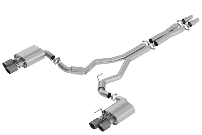 Borla 2018 Ford Mustang GT 5.0L AT/MT 3in S-Type Catback Exhaust w/ Valves (Carbon Fiber Black Tip) thumbnail 2