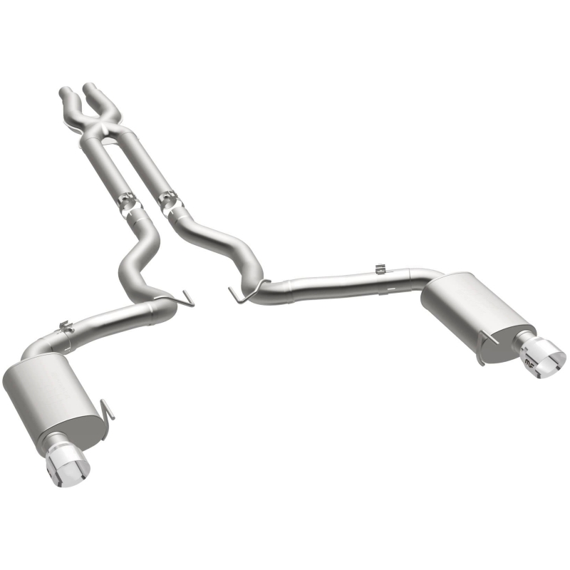 MagnaFlow Cat Back, SS, 3in, Street, Dual Split Polished 4.5in Tips 2015 Ford Mustang GT V8 5.0L thumbnail 6