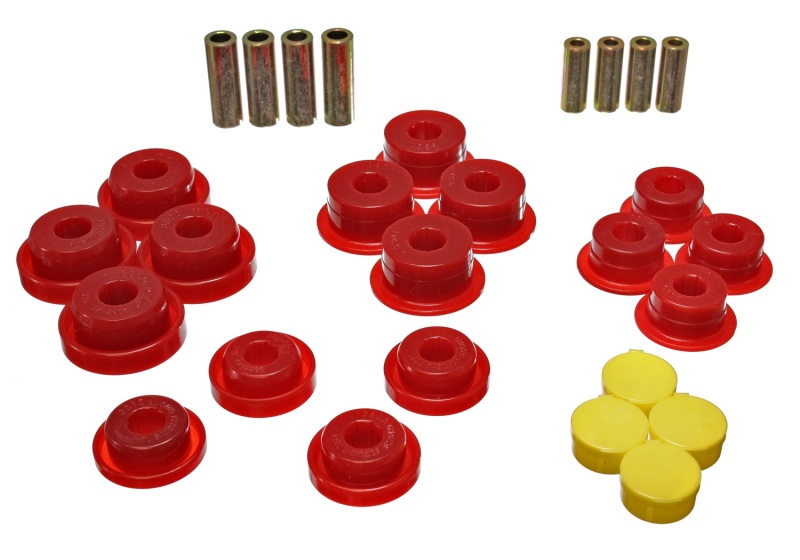 Energy Suspension 97-06 Jeep Wrangler TJ/YJ Red Front Control Arm Bushings (Must reuse OEM Outer She thumbnail 3