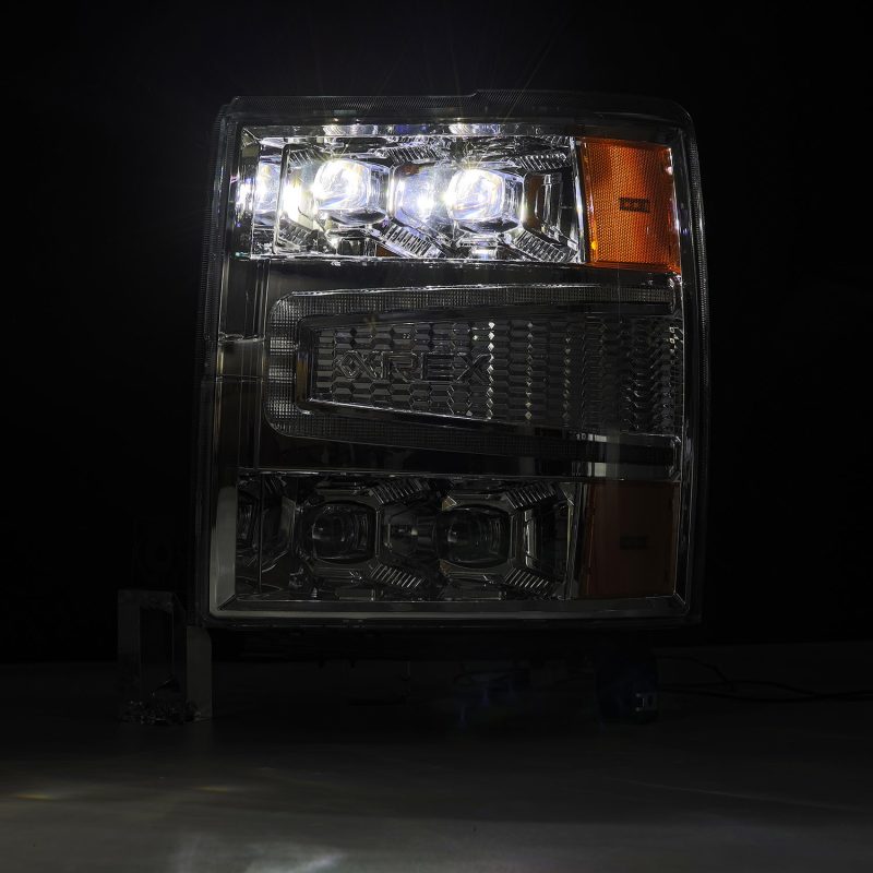 AlphaRex 04-15 Chevy 1500HD NOVA-Series LED Proj Headlights Chrome w/Activ Light/Seq Signal & SB DRL thumbnail 6