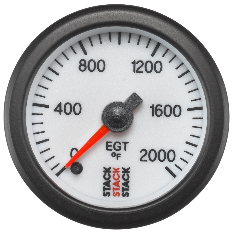 Autometer Stack 52mm 0-2000 Deg F Pro Stepper Motor Exhaust Gas Temp Gauge - White thumbnail 2
