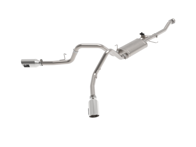 aFe Gemini XV 3in 304 SS Cat-Back Exhaust 2021 Ford F-150 V6 2.7L/3.5L (tt)/V8 5.0L w/ Polished Tips thumbnail 2
