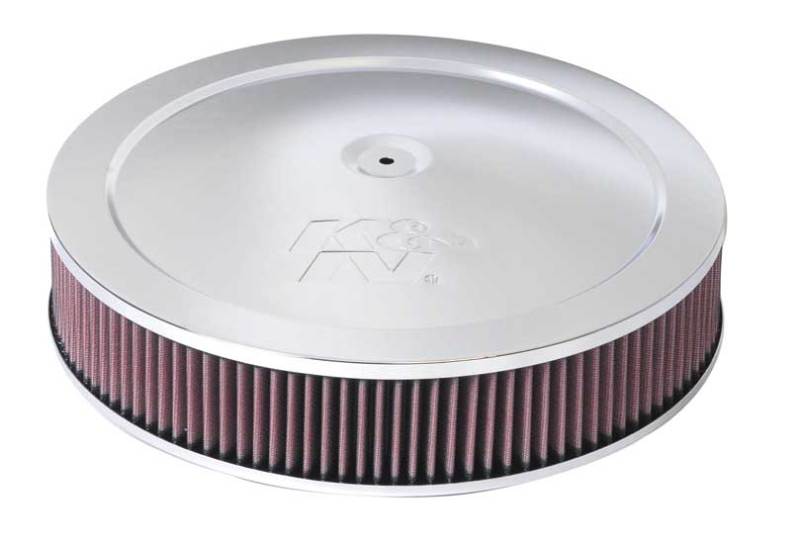 K&N 14in Red Custom Air Cleaner Assembly - 5.125in ID x 14in OD x 2.75in H x 1.25in Drop Base thumbnail 2