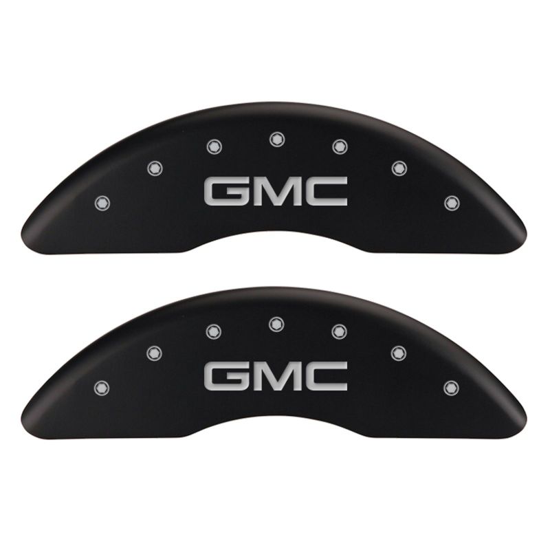MGP 4 Caliper Covers Engraved Front & Rear GMC Red finish silver ch thumbnail 6