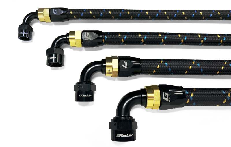 GReddy AN04 REUSABLE HOSE NYLON BRAIDED BLACK/GOLD/BLUE (PRICE PER FOOT) thumbnail 7