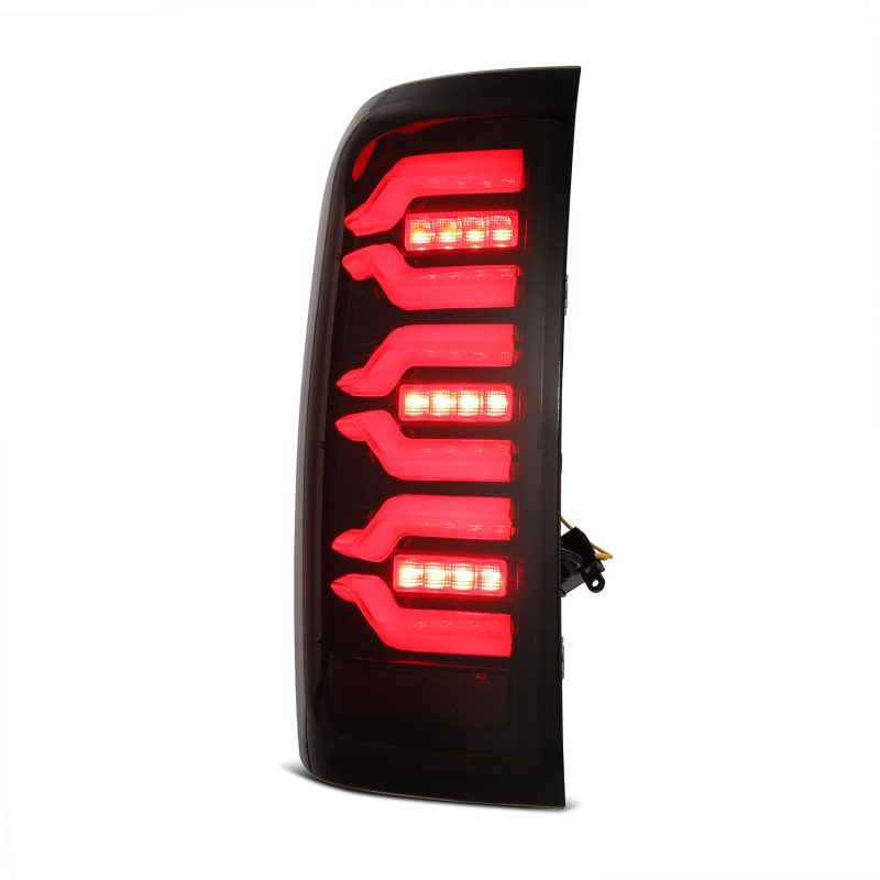 AlphaRex 14-18 Chevy Silverado 1500 Luxx-Series LED Tail Lights Black/Red w/Activ Light/Seq Signal thumbnail 4