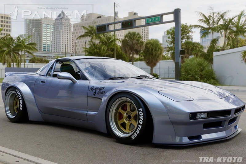 GReddy Pandem 97-04 Chevrolet Corvette C5 Fastback Coupe Rocket Bunny Full Widebody Aero Kit w/ Wing thumbnail 2